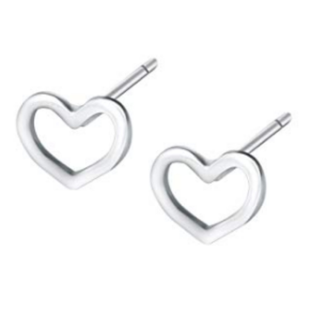Small Heart Earrings - Sterling Silver
